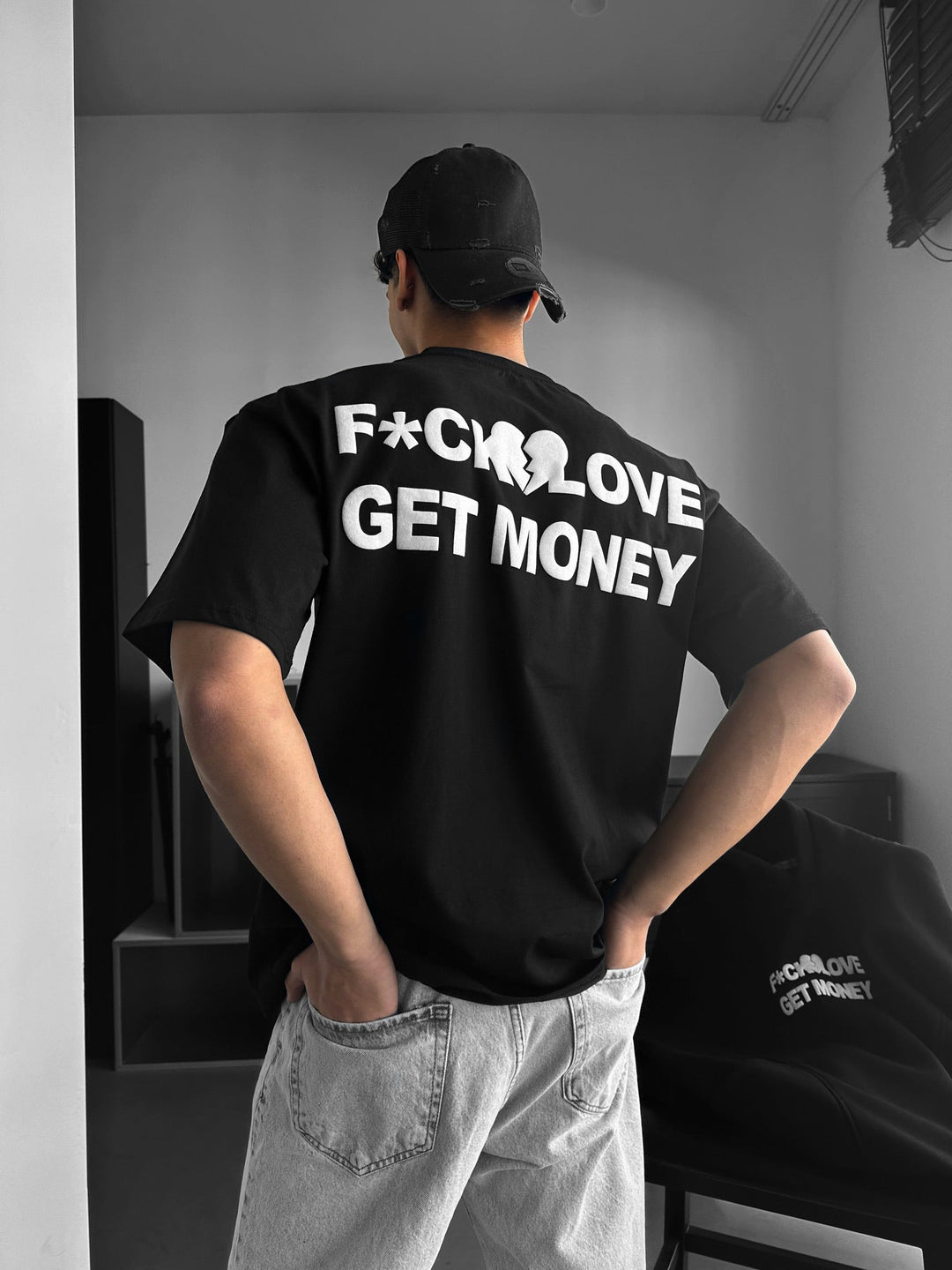 Koszulka Oversize Get Money - Czarna