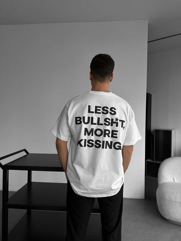 Oversize Kissing T-shirt - Ecru