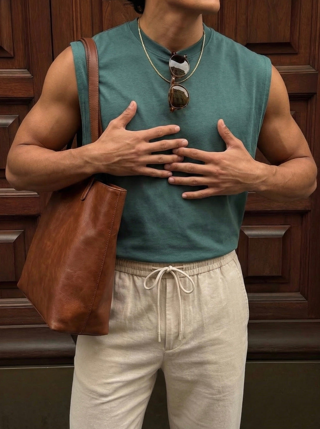 Oversize Basic Tanktop - Petrol