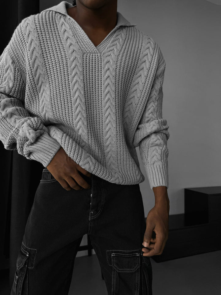 Sweter Polo z Oversize&
