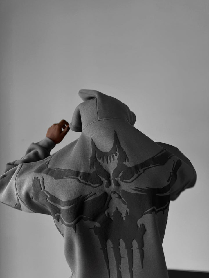 Oversize Ghost Hoodie - Antracyt