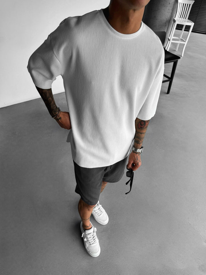 Oversize Cord Tee - Biały