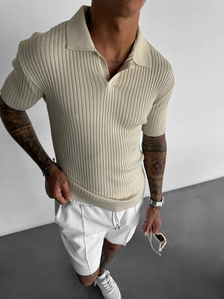 Koszulka polo Slim Fit - Beżowa