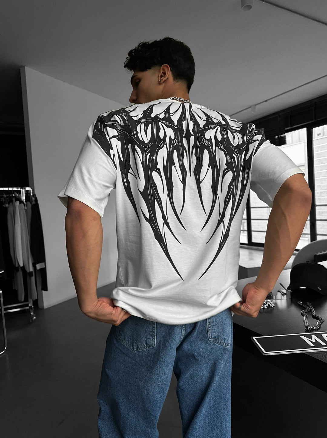 T-shirt Oversize Tribal - Ecru