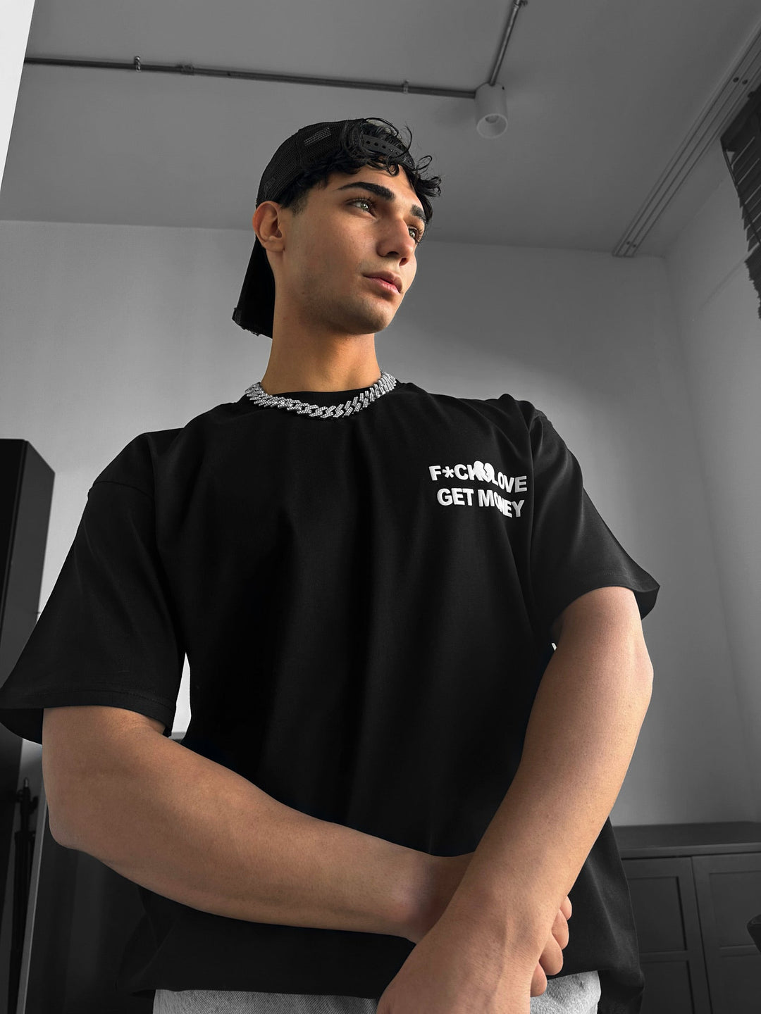 Koszulka Oversize Get Money - Czarna