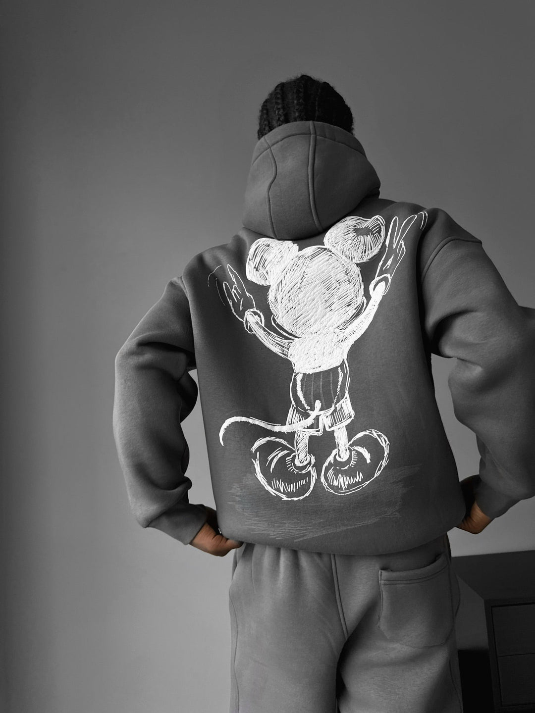Oversize Mouse Hoodie - Antracyt