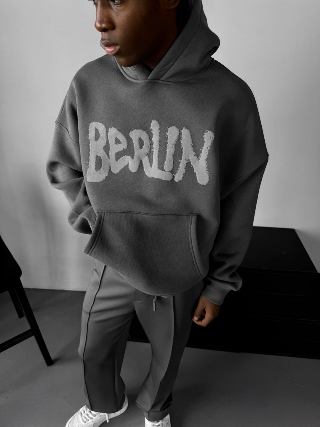 Oversize Berlin "Sumpf" Hoodie - Antracyt