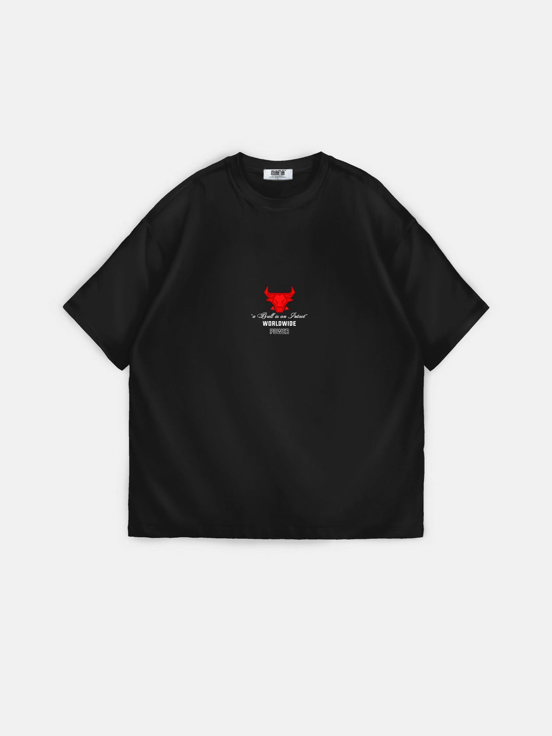 T-shirt Oversize Bull Worldwide - Czarny i Czerwony