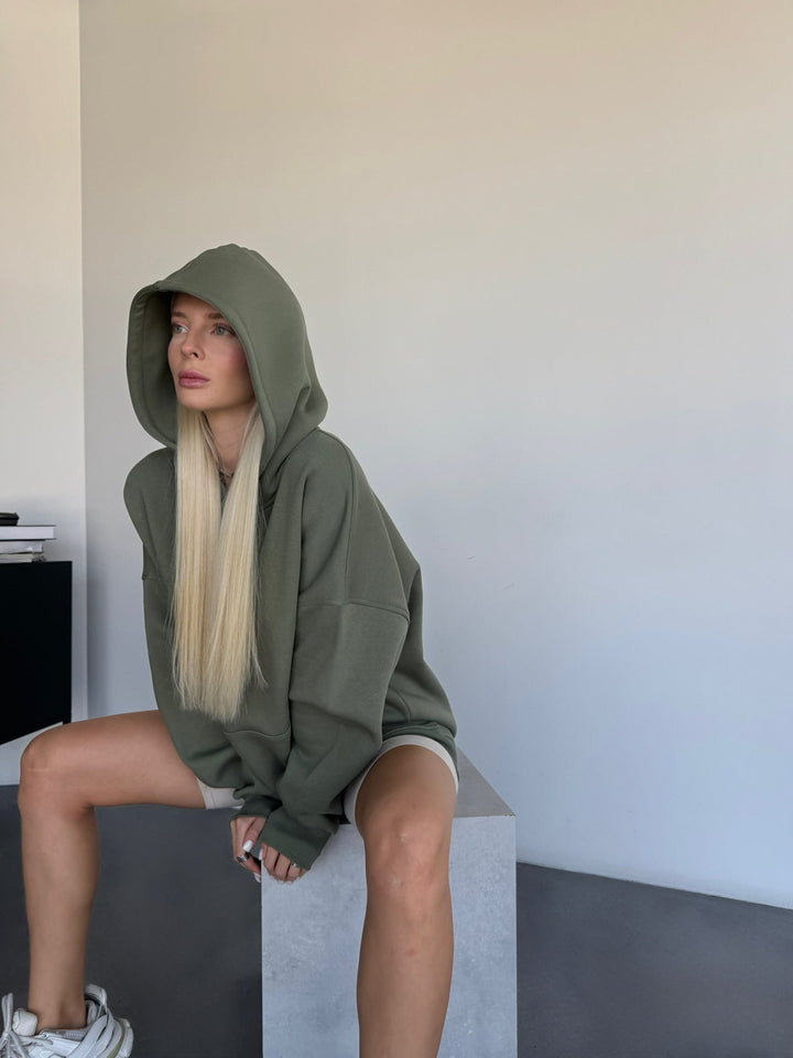 Oversize Basic Hoodie - Czterolistna Koniczyna