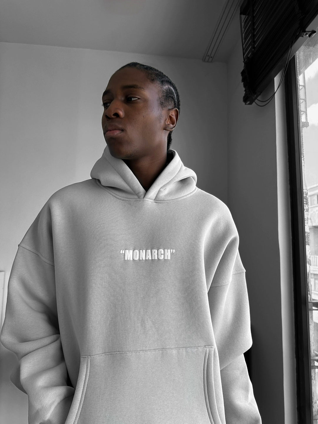 Oversize Monarch Hoodie - Szary