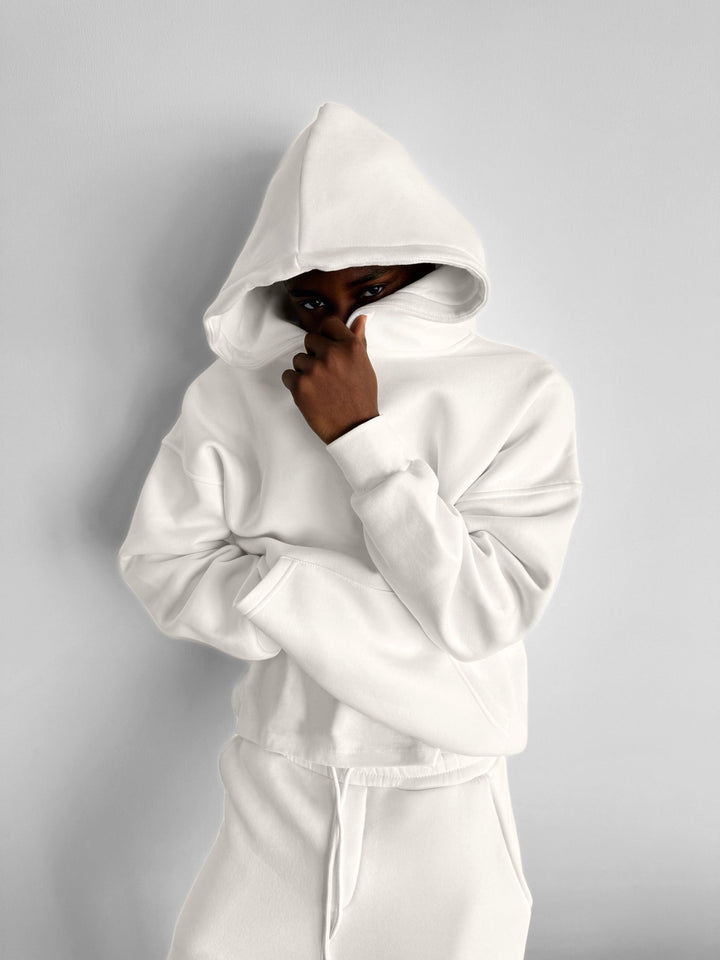 Oversize Basic Hoodie - Biały