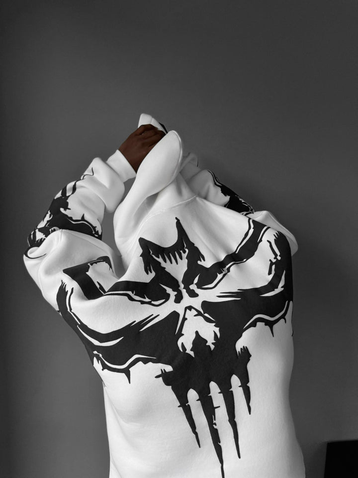 Oversize Ghost Hoodie - Biały