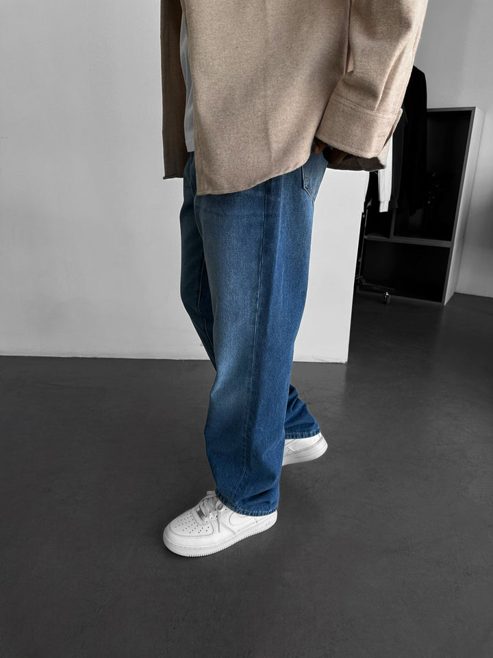 Jeansy Baggy Fit - Niebieskie