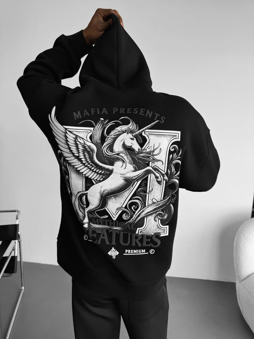 Hoodie Oversize Creatures - Czarny