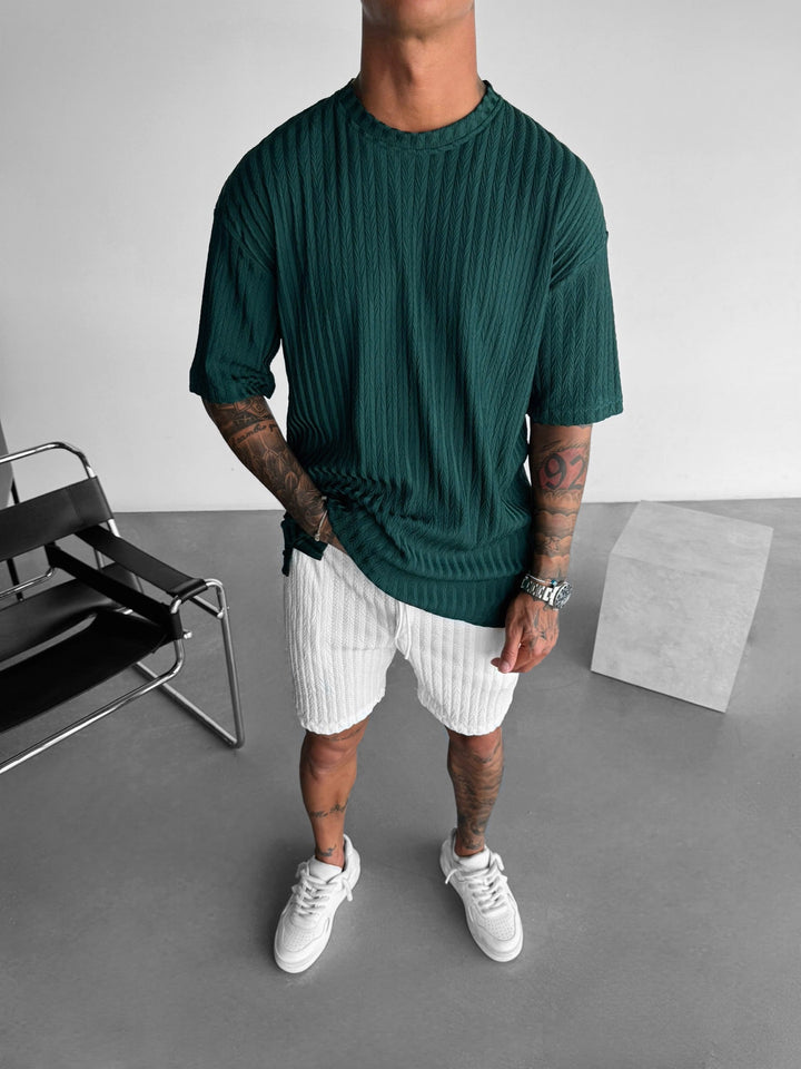 Oversize Structured T-Shirt - Las Deszczowy