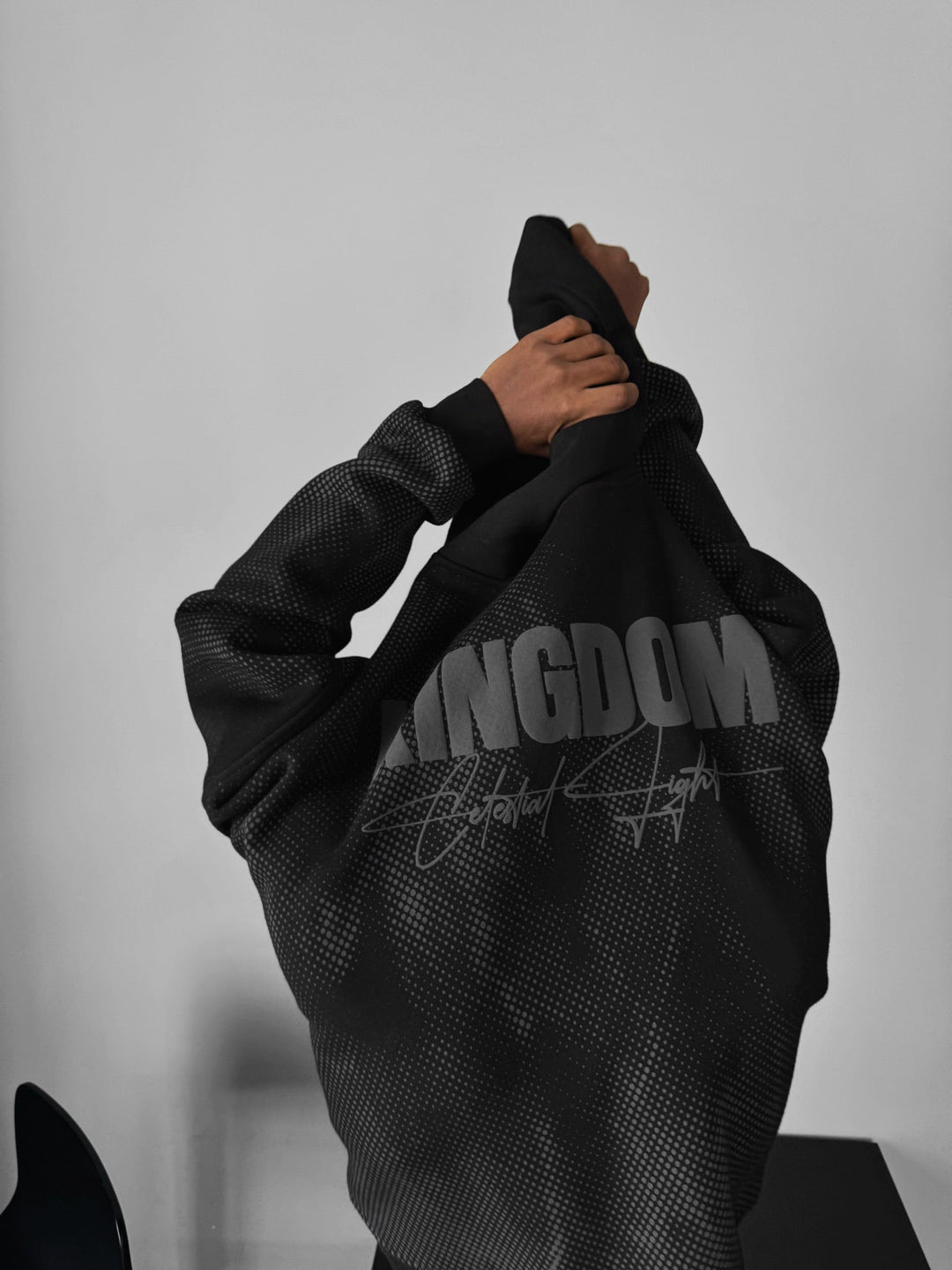 Hoodie Oversize Kingdom - Czarny i Antracytowy
