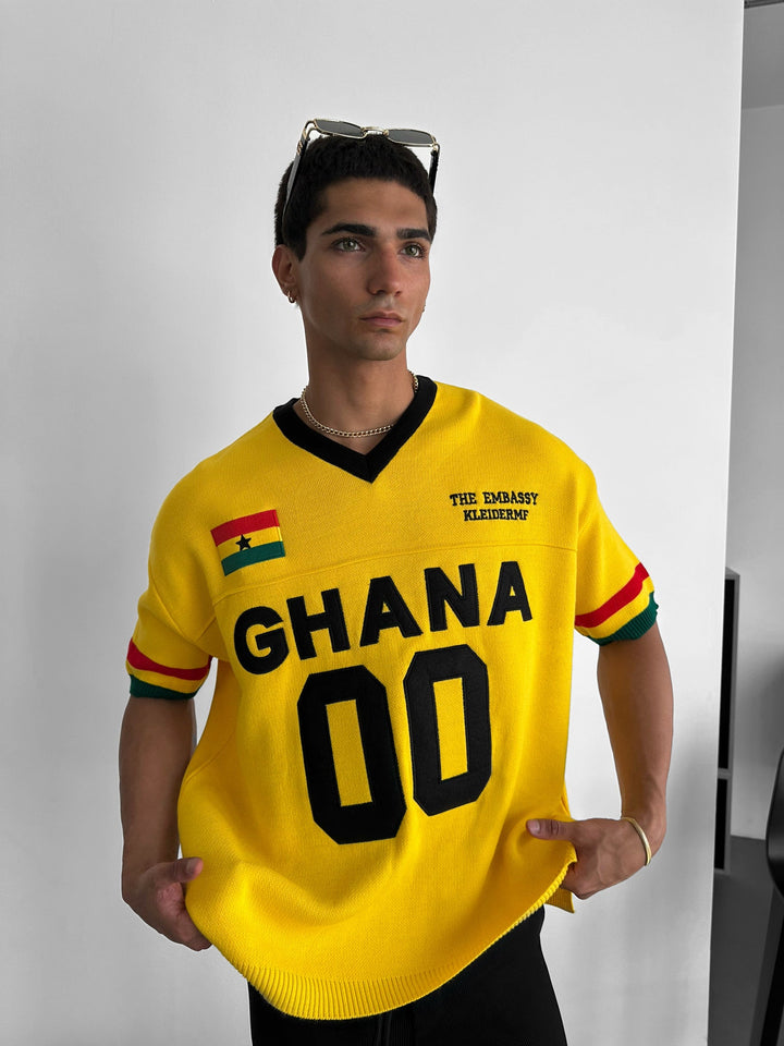Oversize Ghana Knit T-shirt - Żółty