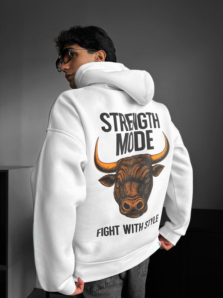 Hoodie w trybie oversize - Biały