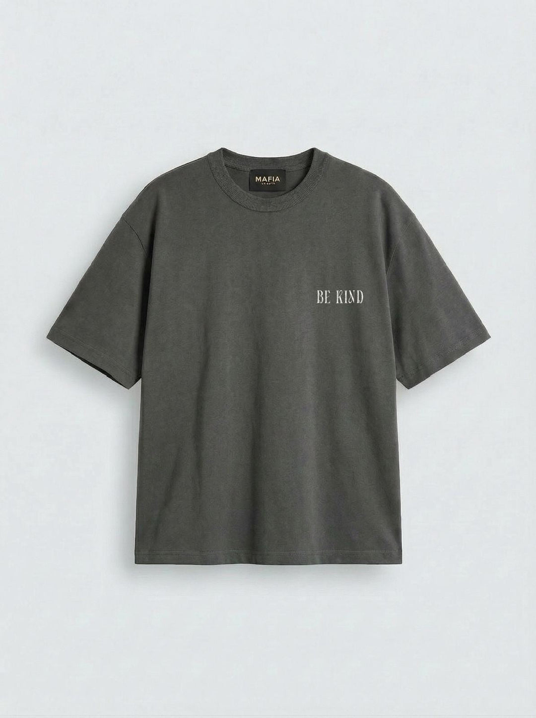 T-shirt Oversize Be Kind - Antracytowy