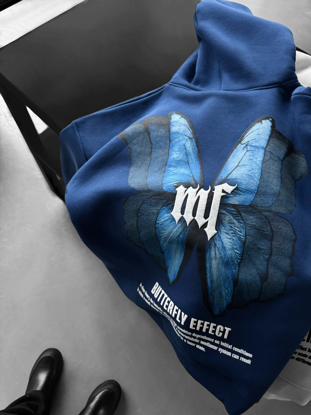 Hoodie Oversize Butterfly Effect - Navy Peony