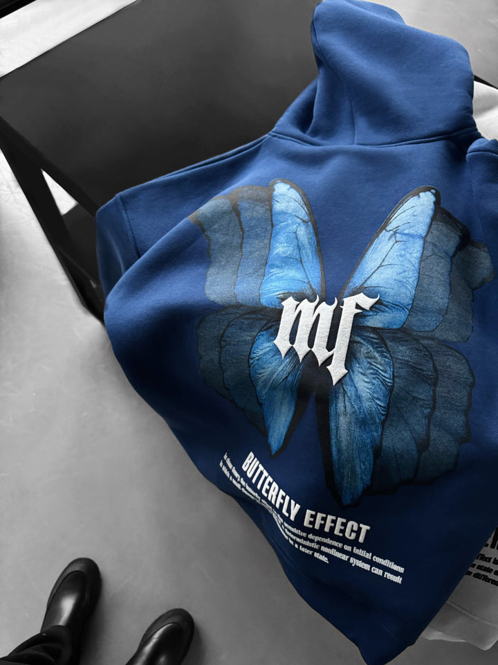 Hoodie Oversize Butterfly Effect - Navy Peony