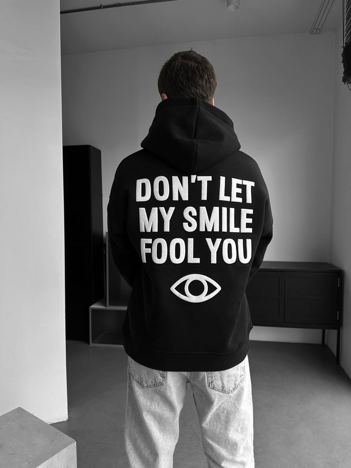Oversize Hoodie Fool You - Czarny
