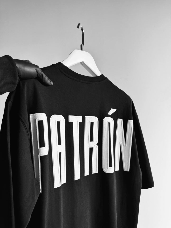 T-shirt Oversize Patron - Czarny