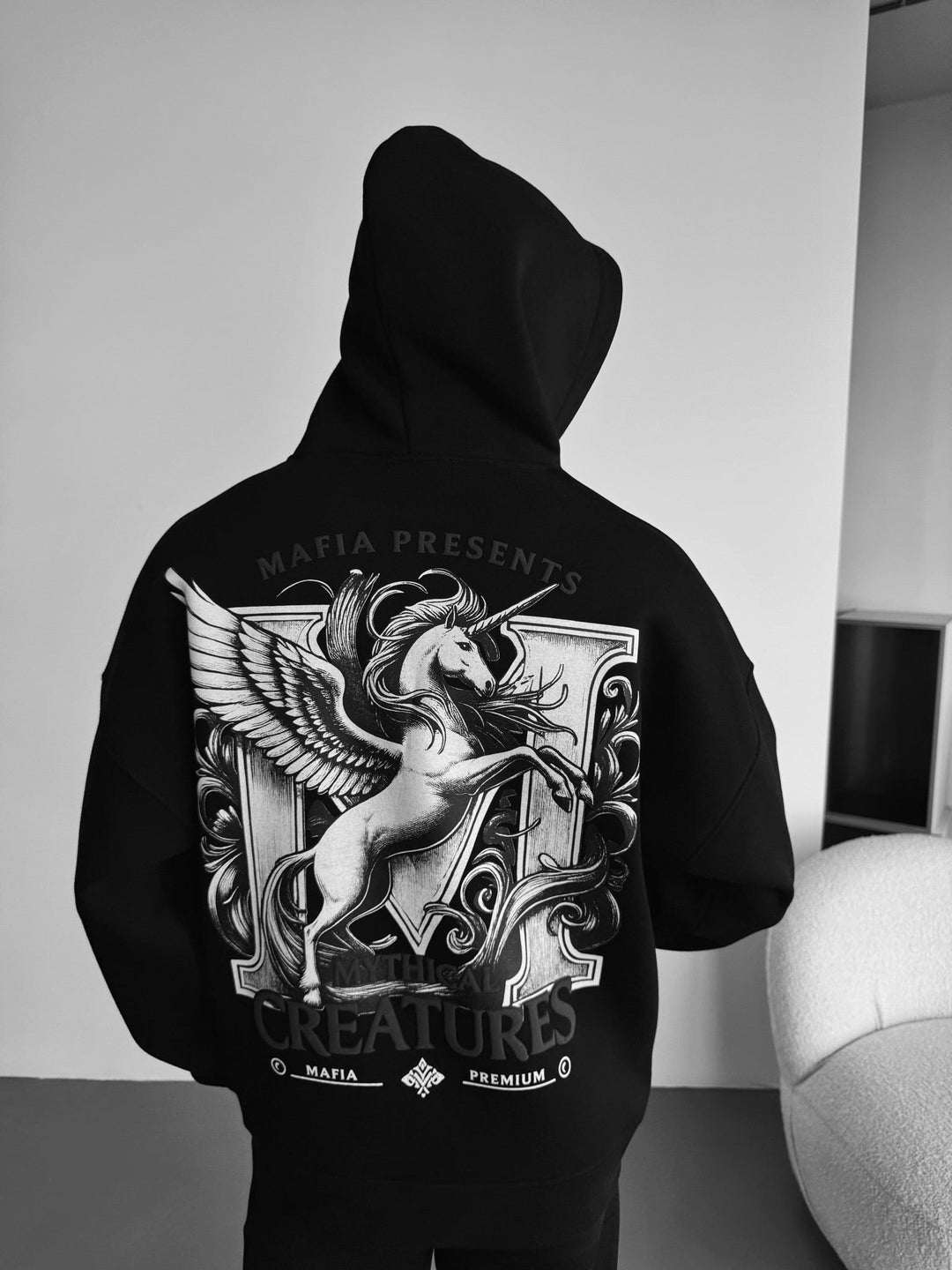 Hoodie Oversize Creatures - Czarny