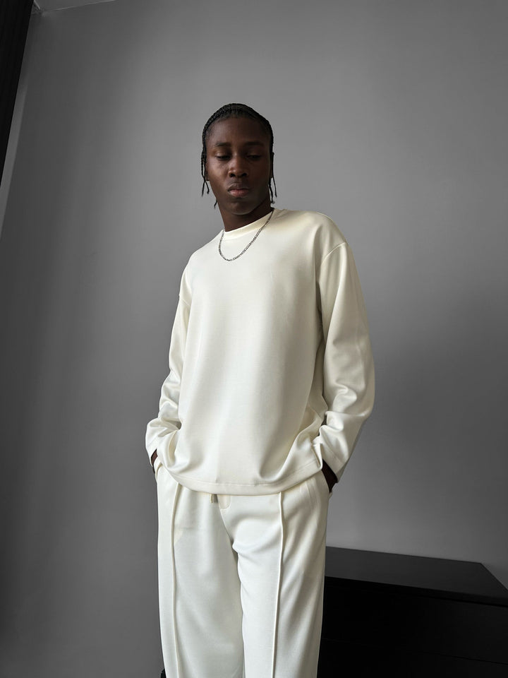 Oversize Modal Sweatshirt - Ecru