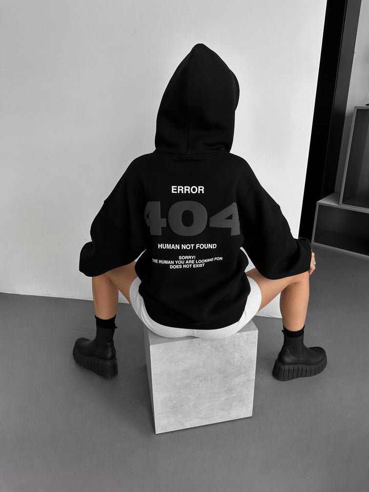 Oversize 404 Hoodie - Czarny