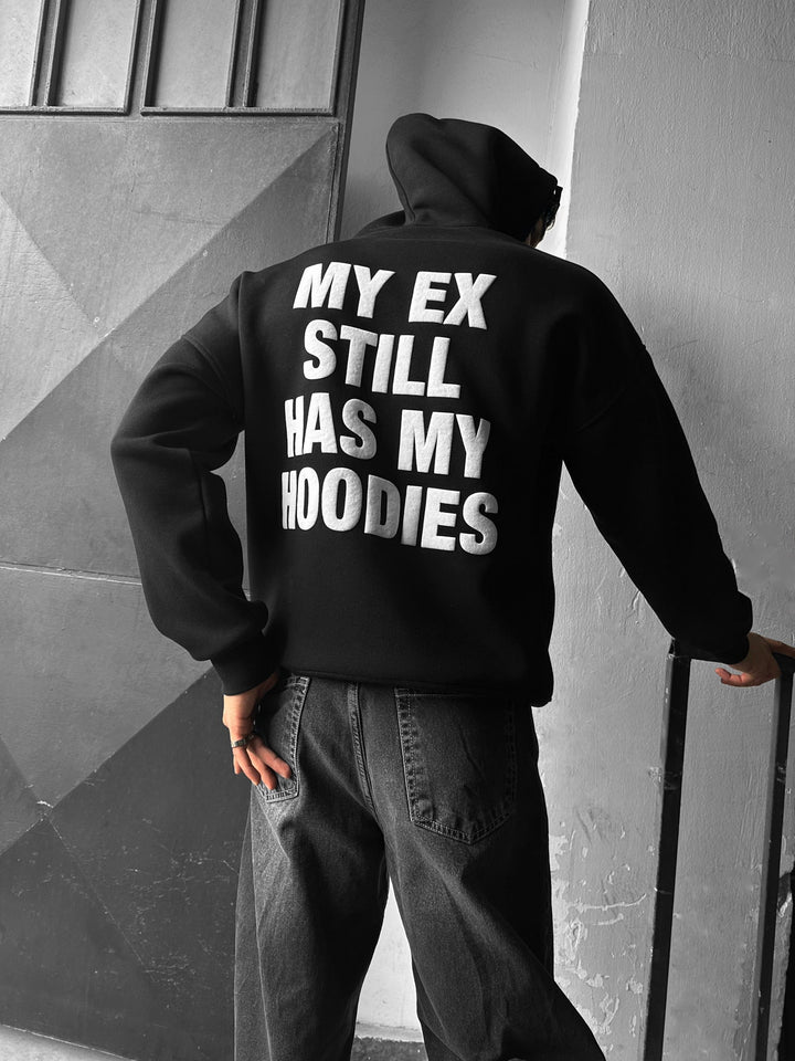 Oversize EX Część II Hoodie - Czarny i Biały