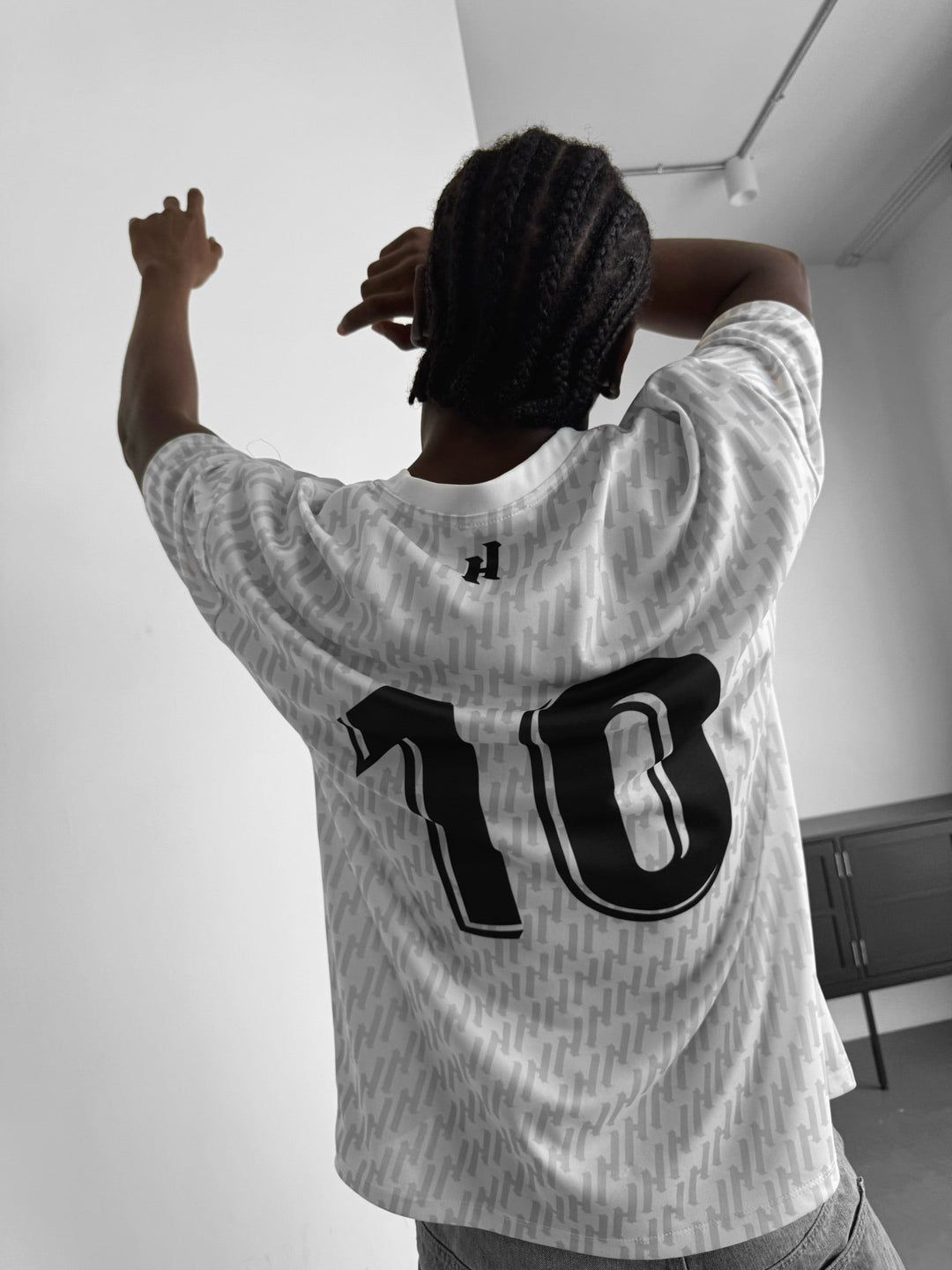 Oversize Mafia Trikot T-Shirt - Biały