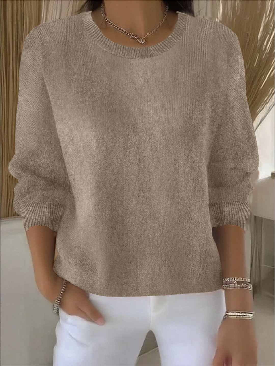 Swobodny codzienny dzianina sweter