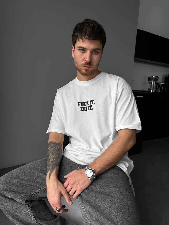 Oversize T-shirt Do It - Ecru