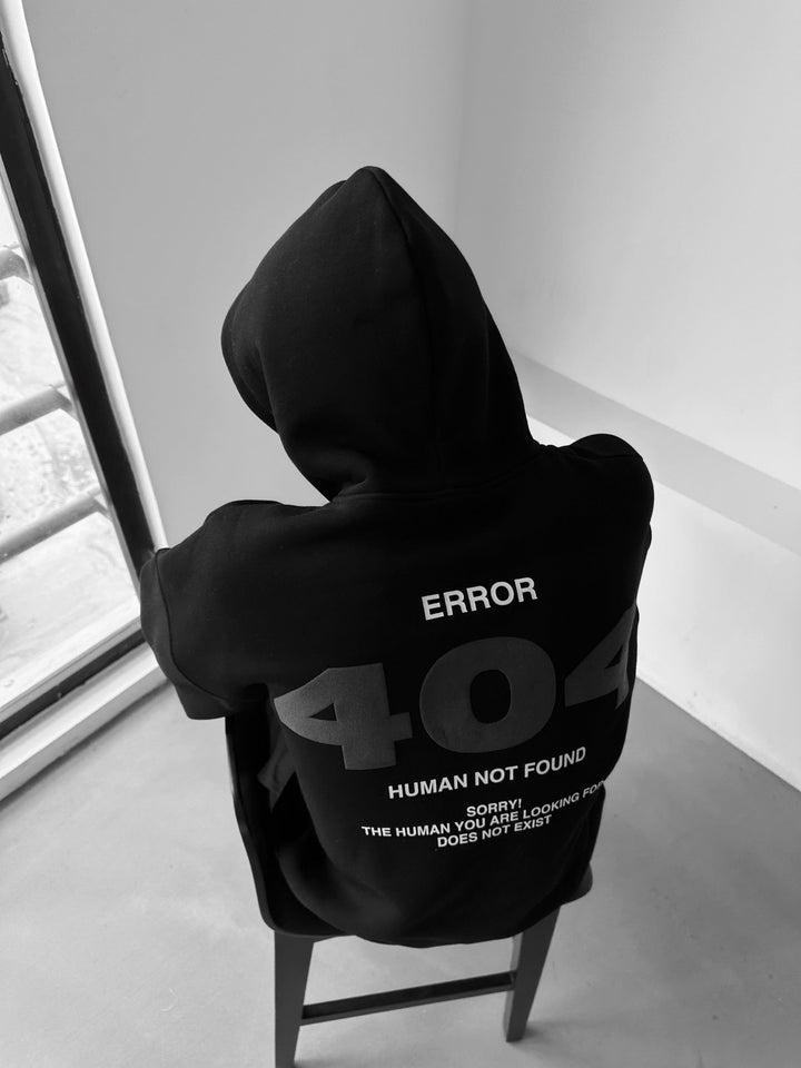 Oversize 404 Hoodie - Czarny