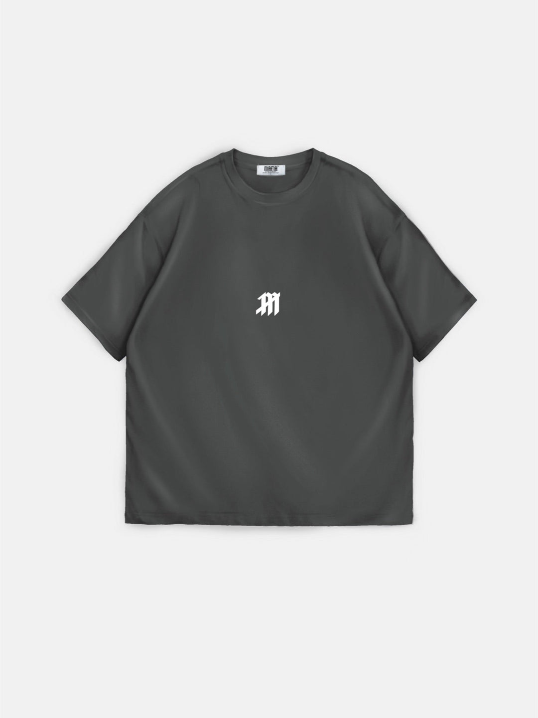 T-shirt Oversize z Myszką - Antracytowy