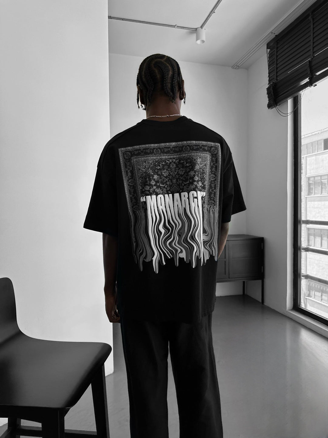 Oversize Monarch T-Shirt - Czarny i Biały