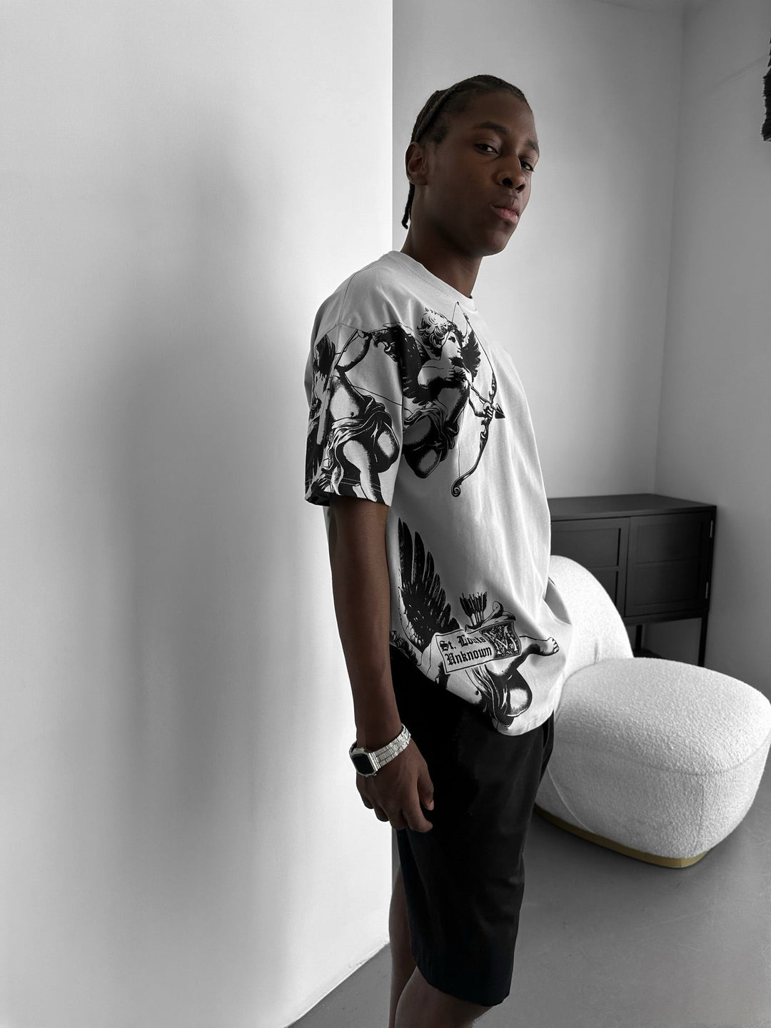 T-Shirt Oversize Guardian Angels - Szary