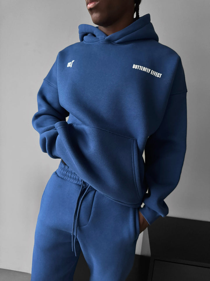 Hoodie Oversize Butterfly Effect - Navy Peony