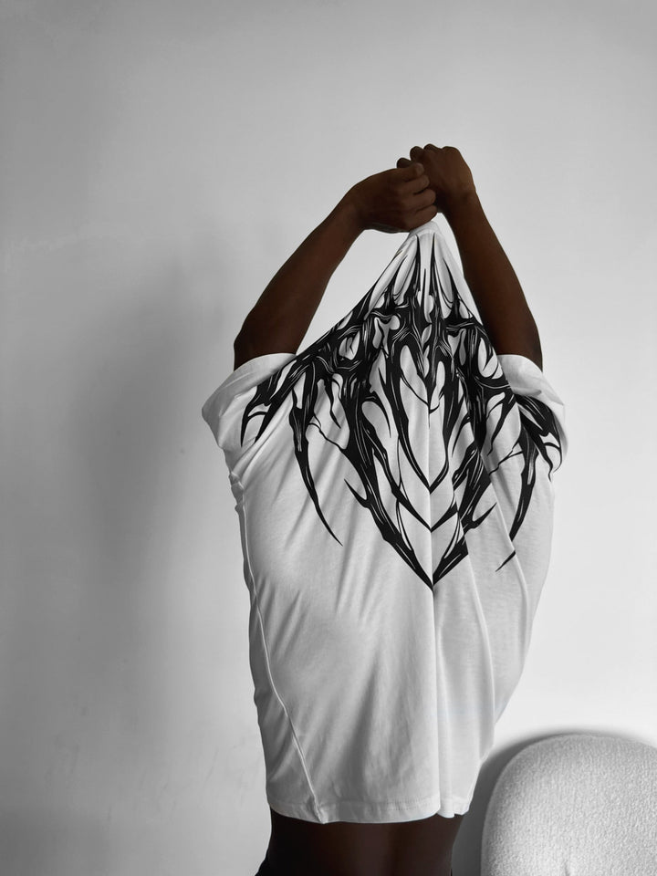 T-shirt Oversize Tribal - Ecru