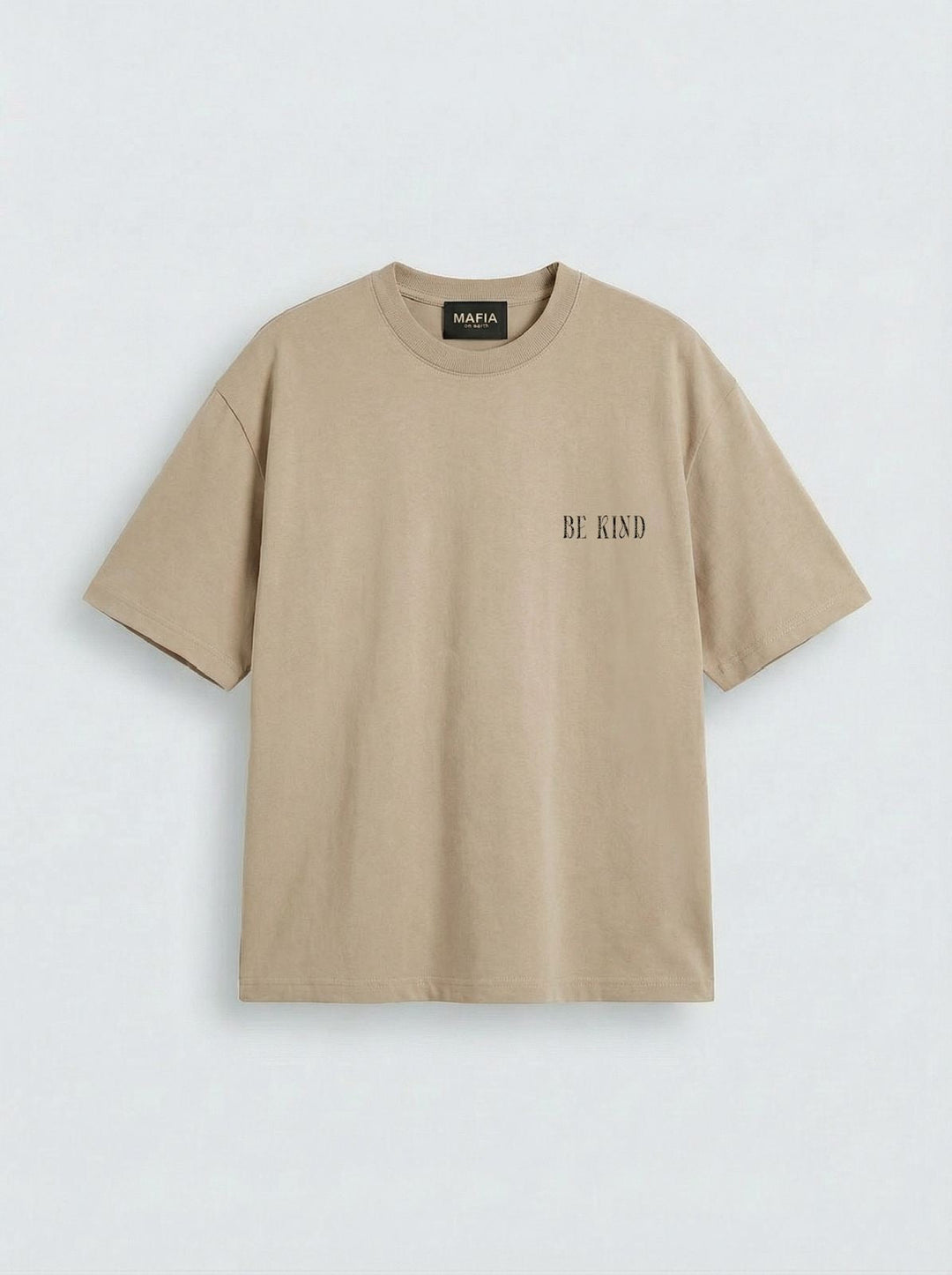 Oversize T-shirt Be Kind - Kamień