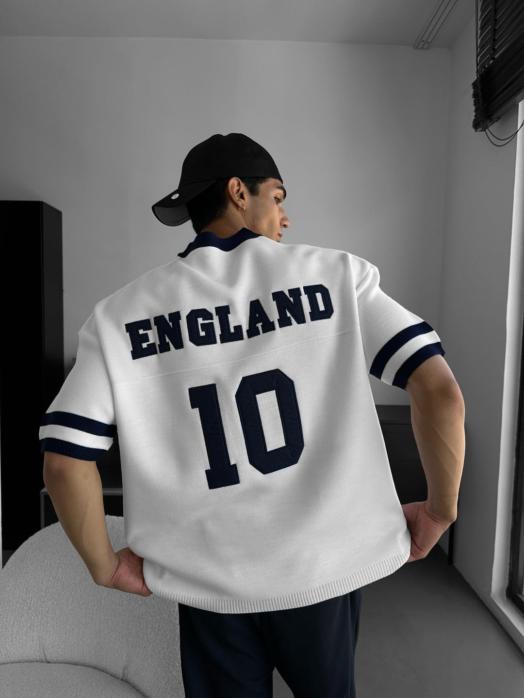Oversize Angielski T-shirt - Biały