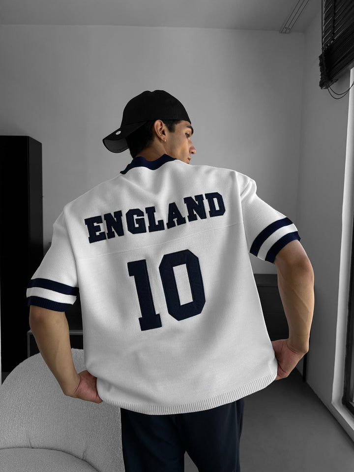 Oversize Angielski T-shirt - Biały