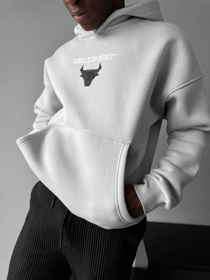 Oversize Bull Hoodie - Grzybowy Szary