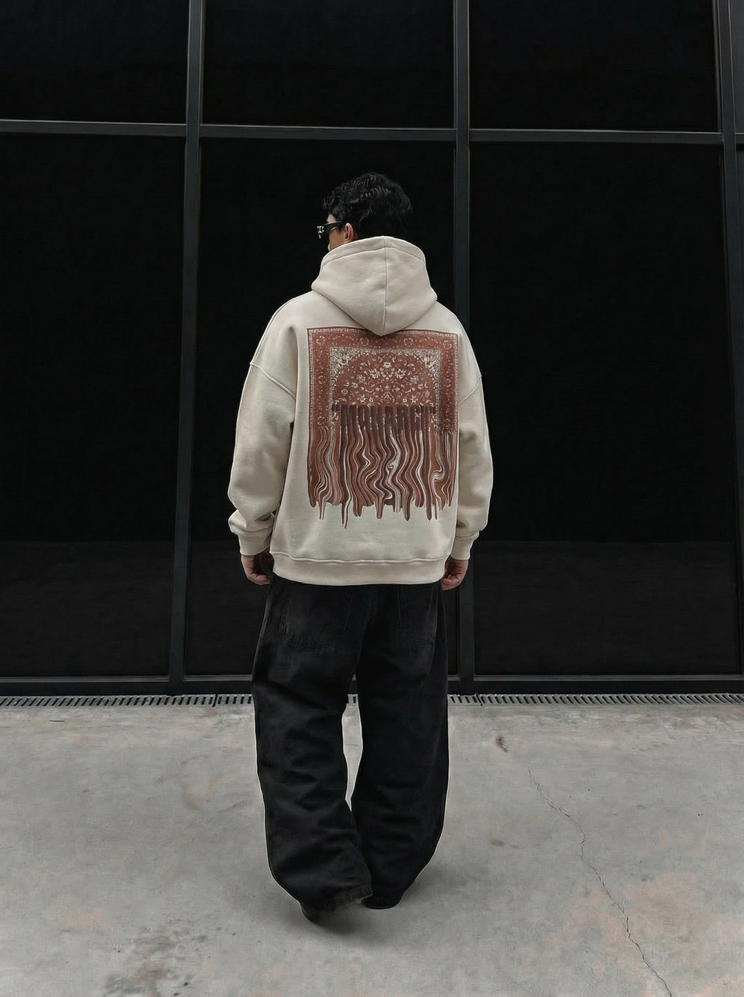 Oversize Monarch Hoodie - Beżowy