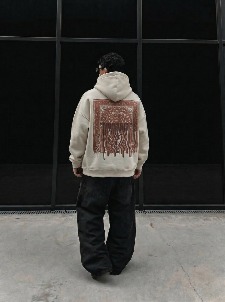 Oversize Monarch Hoodie - Beżowy
