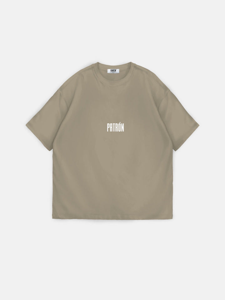 T-shirt Oversize Patron - Beżowy
