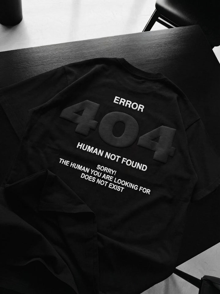 Oversize 404 T-shirt - Czarny