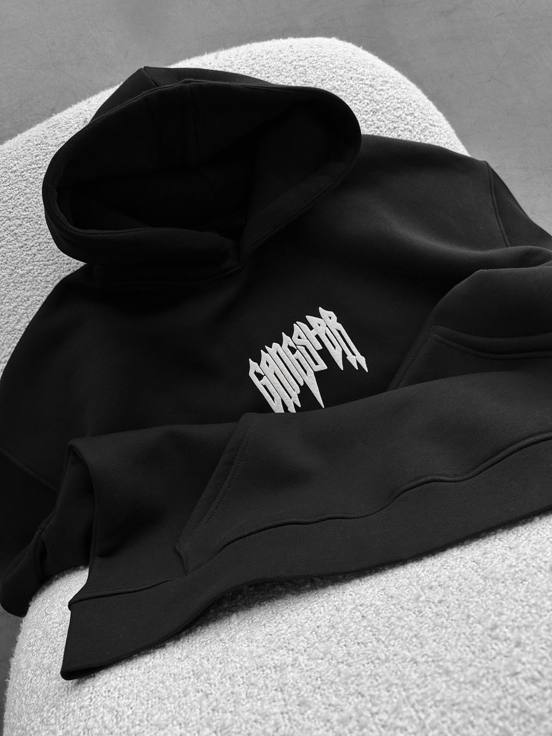 Oversize Gangster Hoodie - Czarny