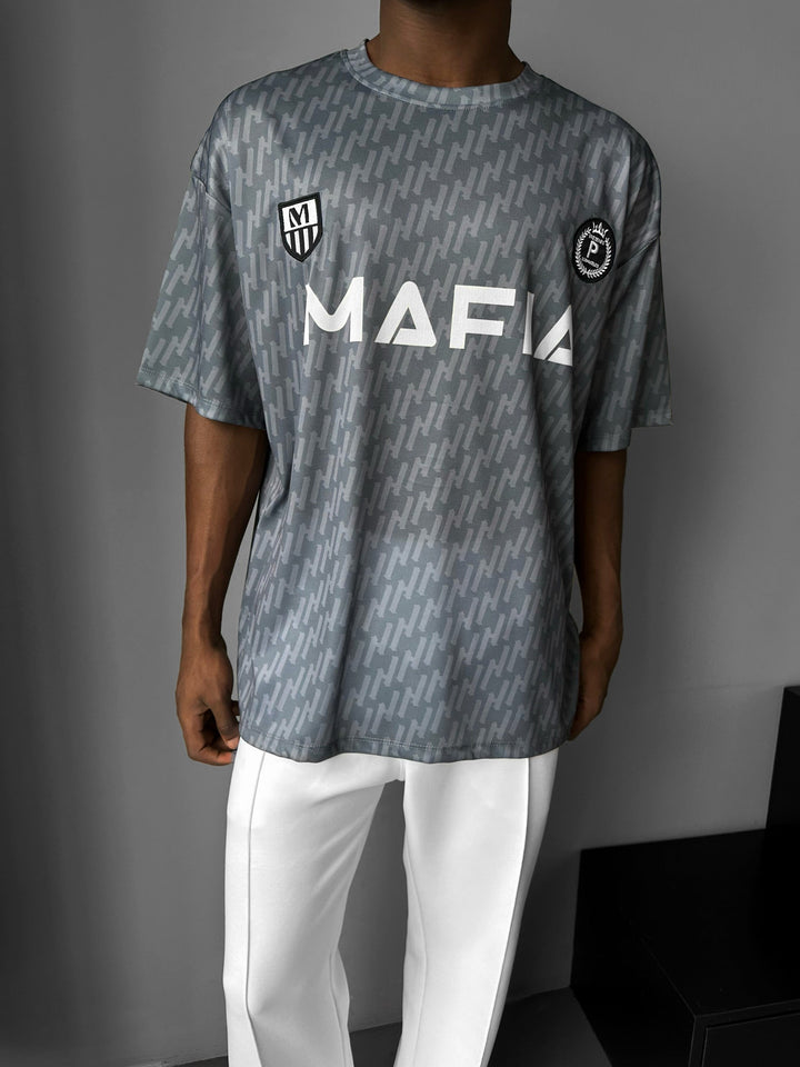Oversize Mafia Trikot T-Shirt - Antracyt